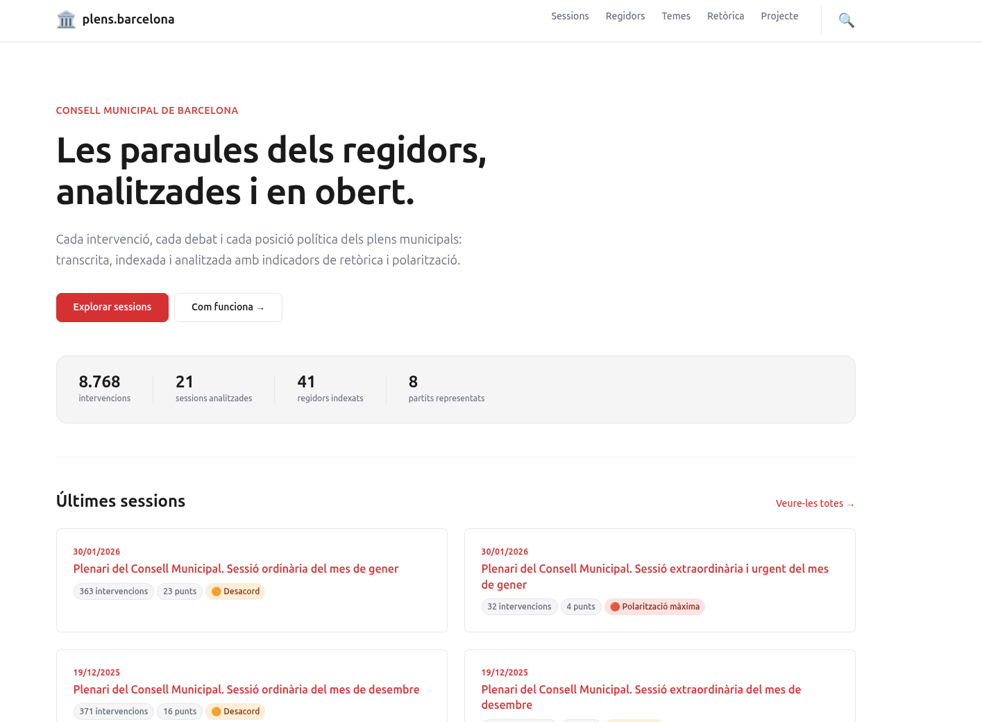 Plens.Barcelona — Anàlisi de plens municipals